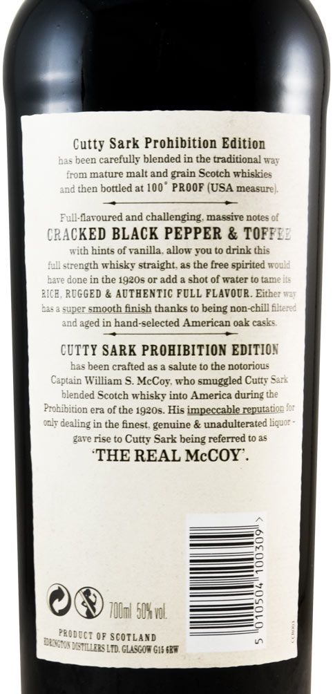 Cutty Sark Prohibition
