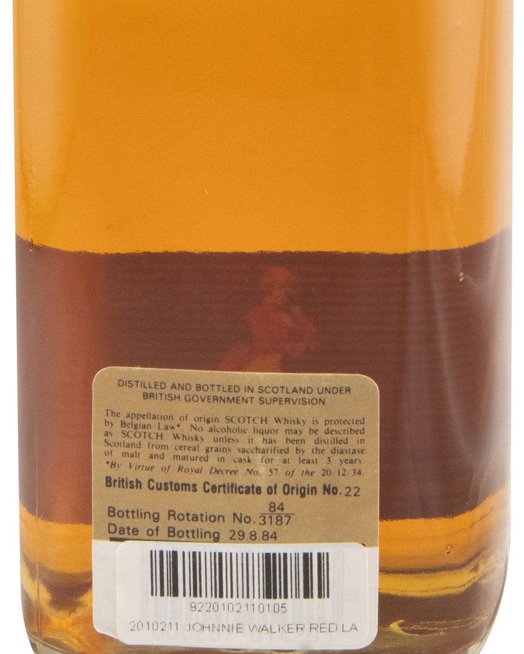 Johnnie Walker Red Label (former label)