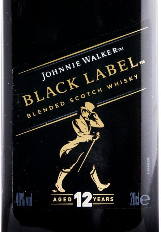 Frasco Johnnie Walker Black Label Pocket 12 anos 20cl