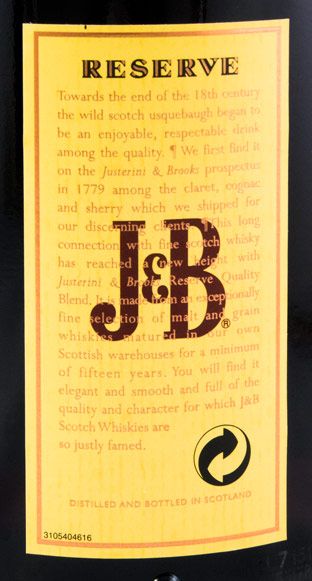 J&B Reserve 15 years