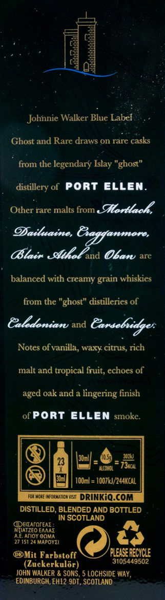 Johnnie Walker Blue Label Ghost And Rare Port Ellen (sem caixa)