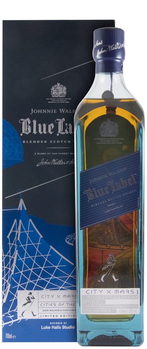 Johnnie Walker Blue Label City X Mars 2220 Cities of the Future Edição Limitada