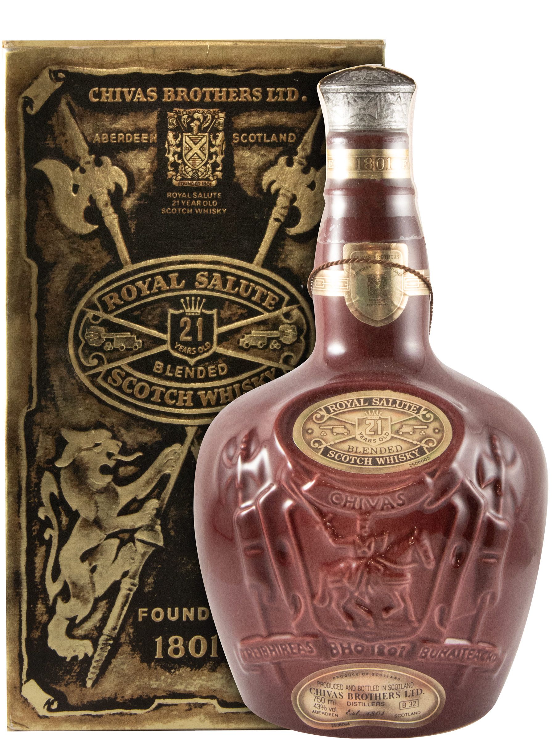 Royal Salute 21 anos 43% (garrafa antiga) 75cl