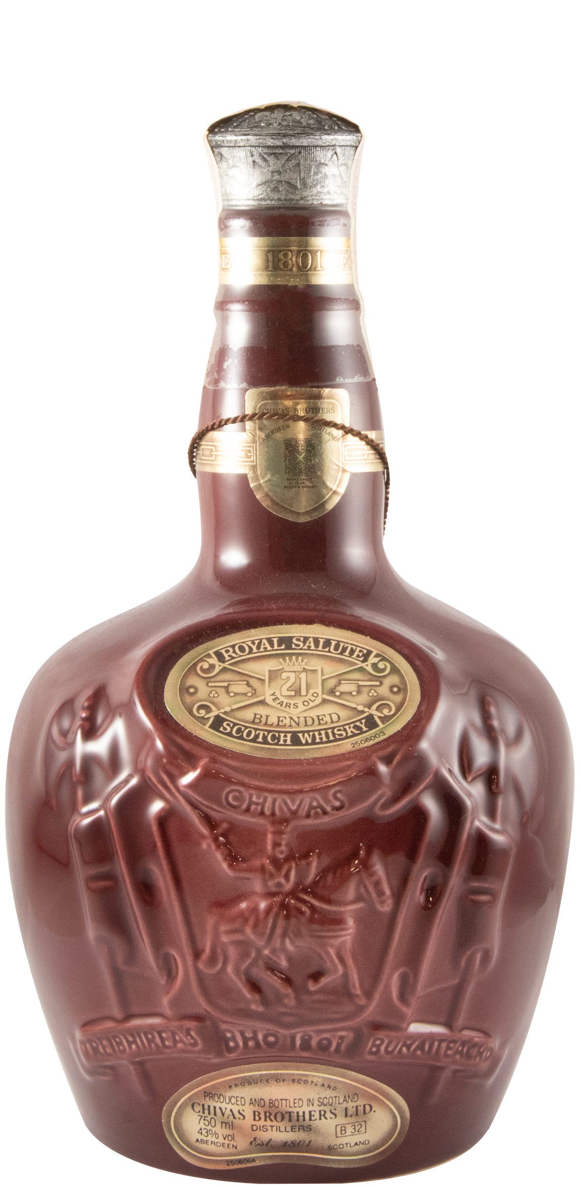 Royal Salute 21 anos 43% (garrafa antiga) 75cl