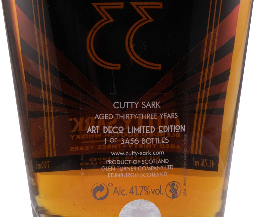 Cutty Sark Art Deco Edição Limitada 33 anos