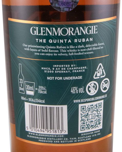 Glenmorangie The Quinta Ruban Bourbon & Port Casks 14 anos