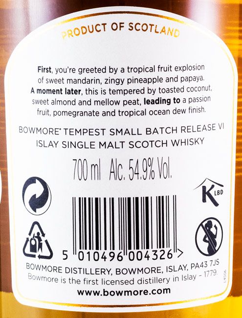 Bowmore 10 years Tempest Batch No6