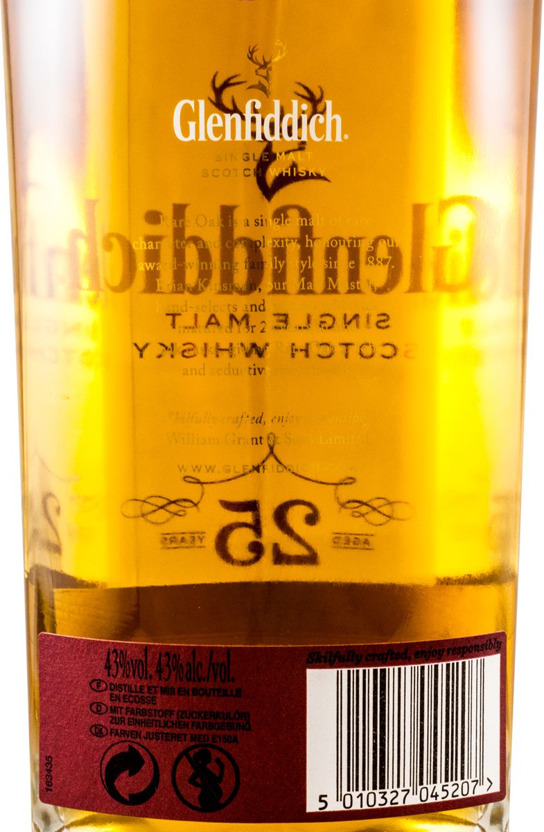 Glenfiddich Rare Oak 25 anos
