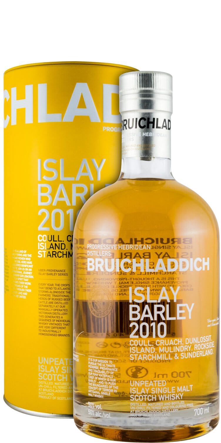 2010 Bruichladdich Islay Barley, Coull, Cruach, Dunlossit