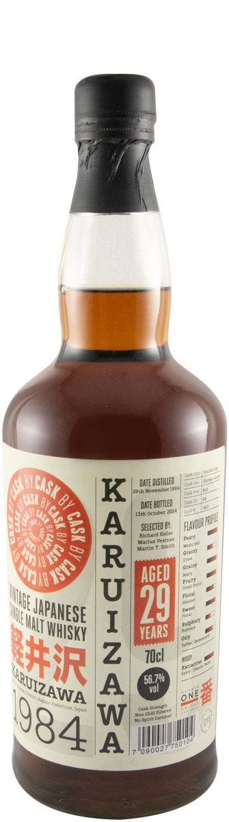 1984 Karuizawa Vintage Cask N.º 7802 29 anos (garrafa n.º 15 e engarrafado em 2014)