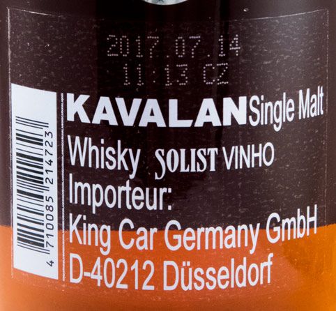 Kavalan Solist Vinho Barrique Single Malt 56.3%