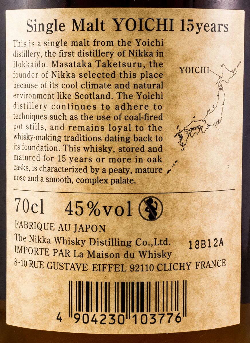 Nikka Yoichi Single Malt 15 anos