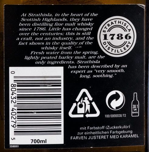 Strathisla 12 years (former bottle)