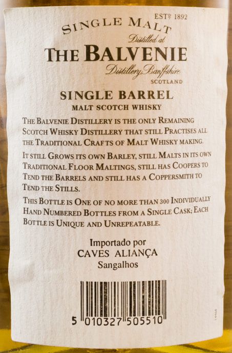 Balvenie 15 years Single Barrel (engarrafado em 1980)