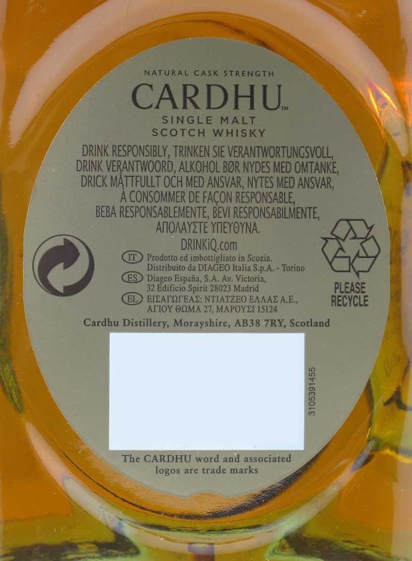 Cardhu 21 anos Limited Edition