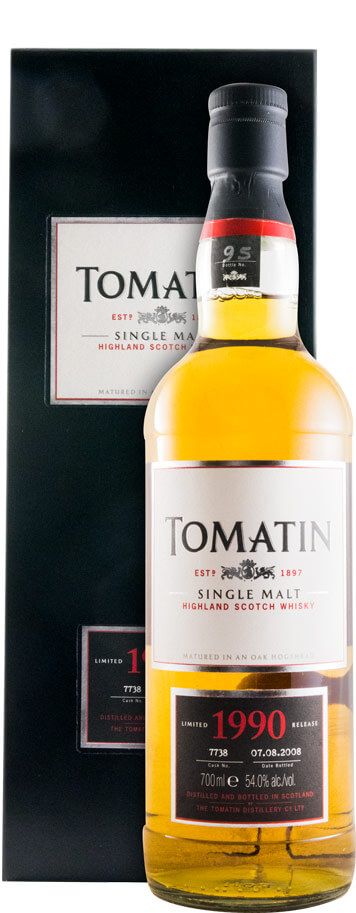1990 Tomatin Limited Release Cask N.º 7738