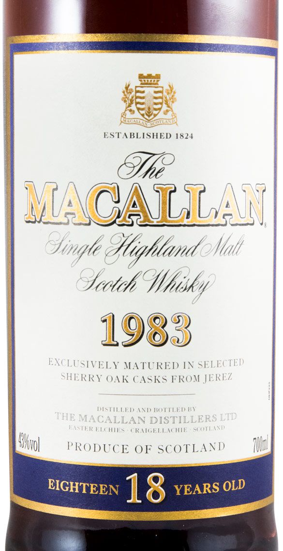 1983 Macallan Sherry Cask 18 anos