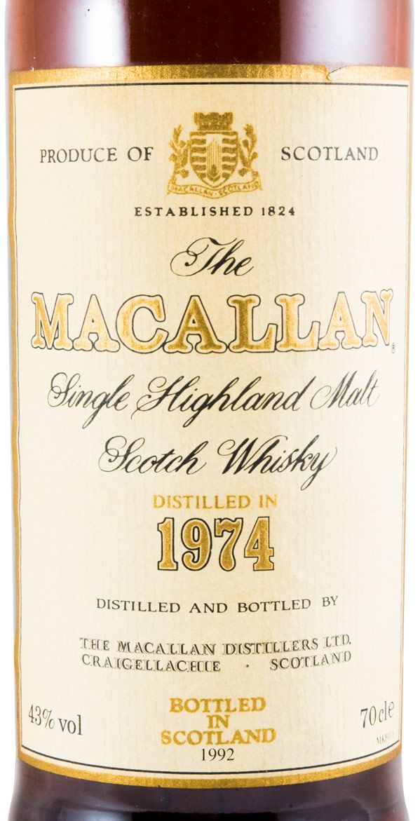 1974 Macallan 18 anos Sherry Cask (engarrafado em 1992)