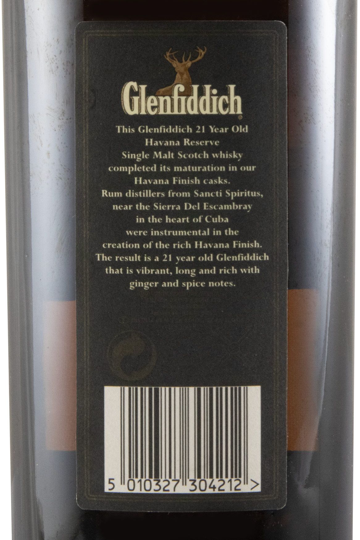 Glenfiddich Havana Reserve Cuban Rum Finish 21 anos (garrafa antiga)