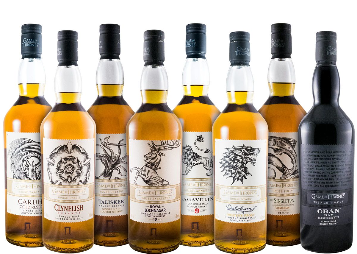 Conjunto Whiskies Game of Thrones 8x75cl