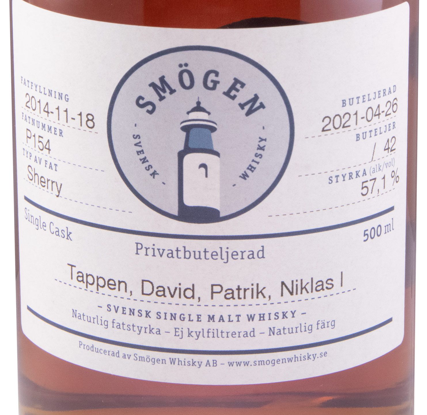 2014 Smögen Sherry 7 anos (garrafa n.º42 - P154) 50cl