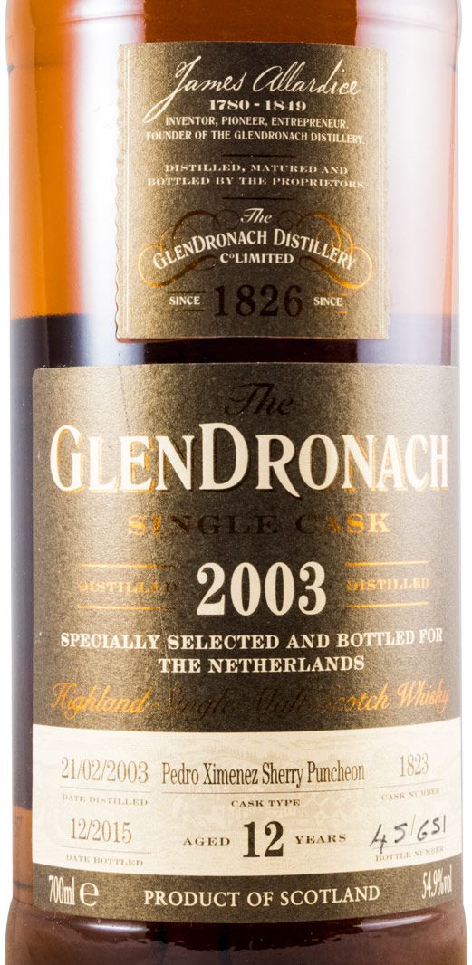 2003 GlenDronach 12 anos Pedro Ximenez Sherry Puncheon
