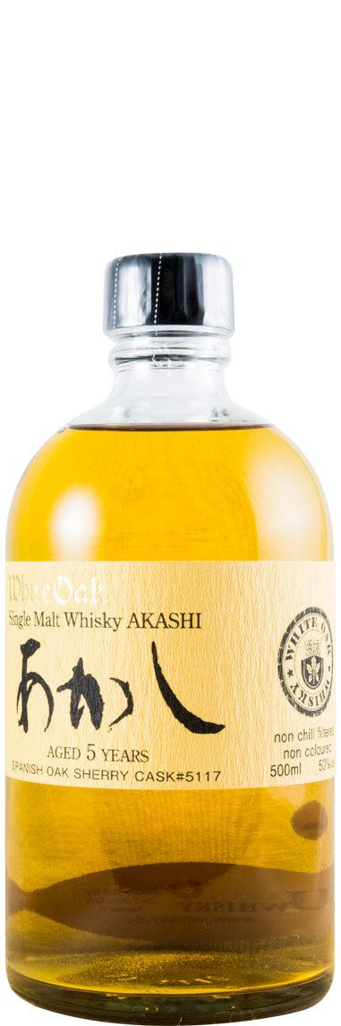 White Oak Akashi Spanish Oak Sherry Cask N.º 5117 Single Malt 5 anos 50cl