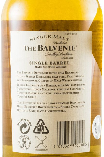 1983 Balvenie 15 anos Single Barrel Cask N.º 4322 (engarrafado em 1999)