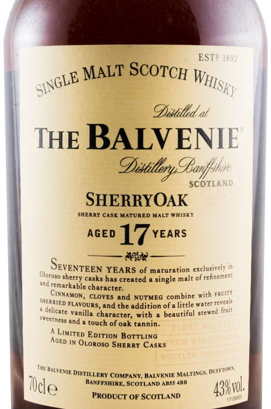 Balvenie 17 anos Sherry Oak