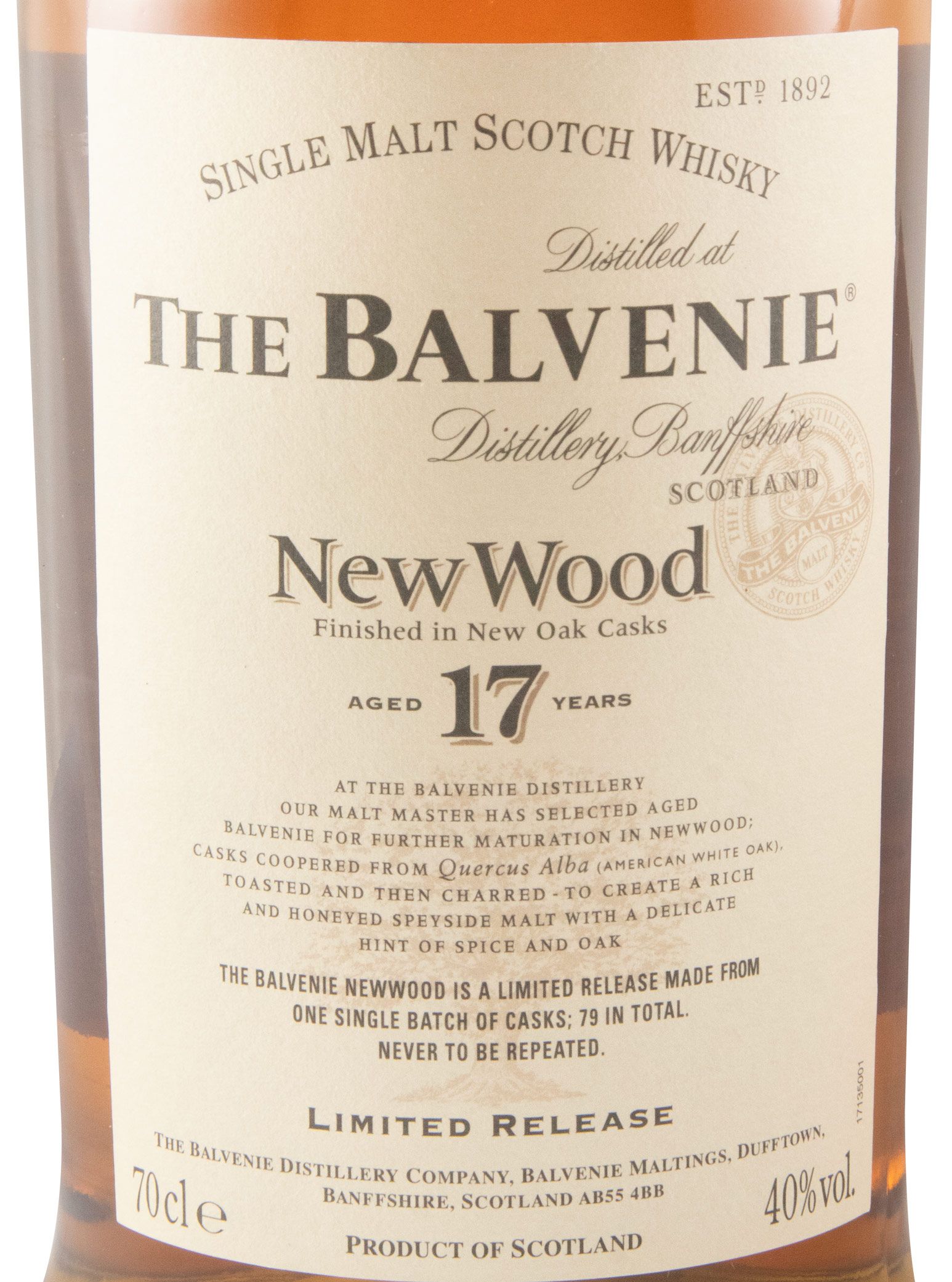 Balvenie New Wood 17 anos