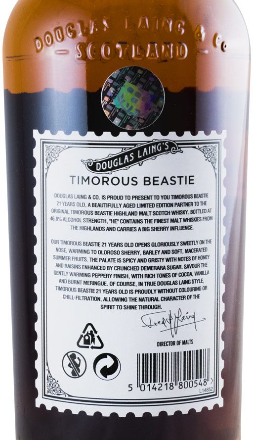 Douglas Laing’s Timorous Beastie 21 years Sherry Edition