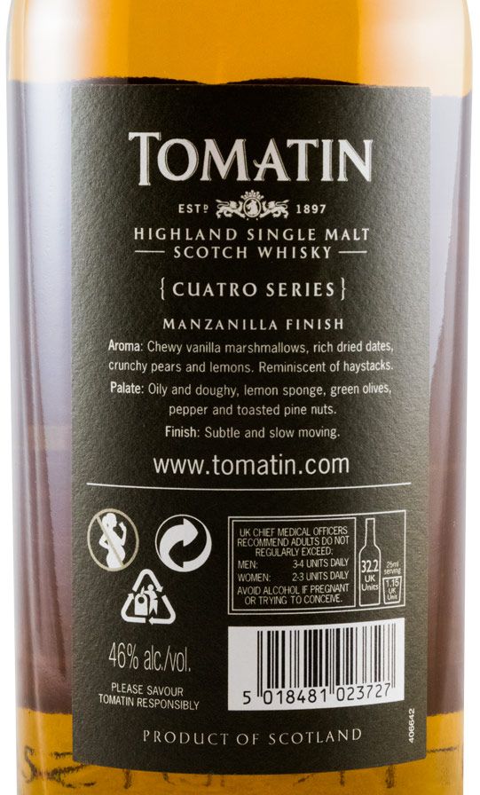 2002 Tomatin 12 anos Manzanilla Cuatro Series