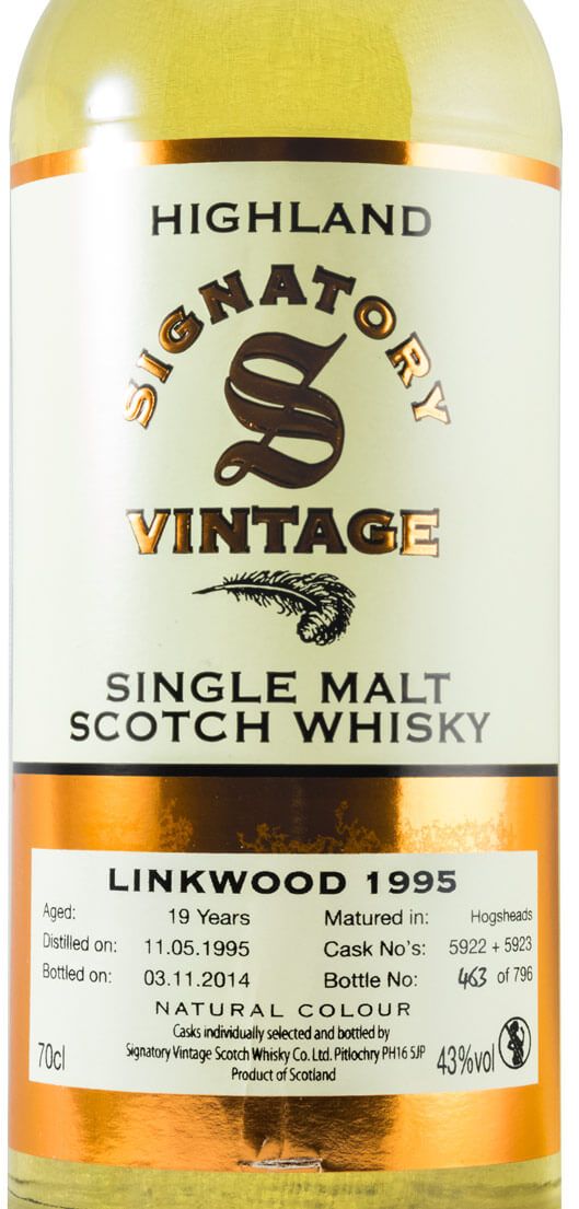 1995 Signatory Vintage Linkwood 19 anos