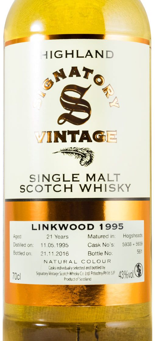 1995 Signatory Vintage Linkwood 21 anos