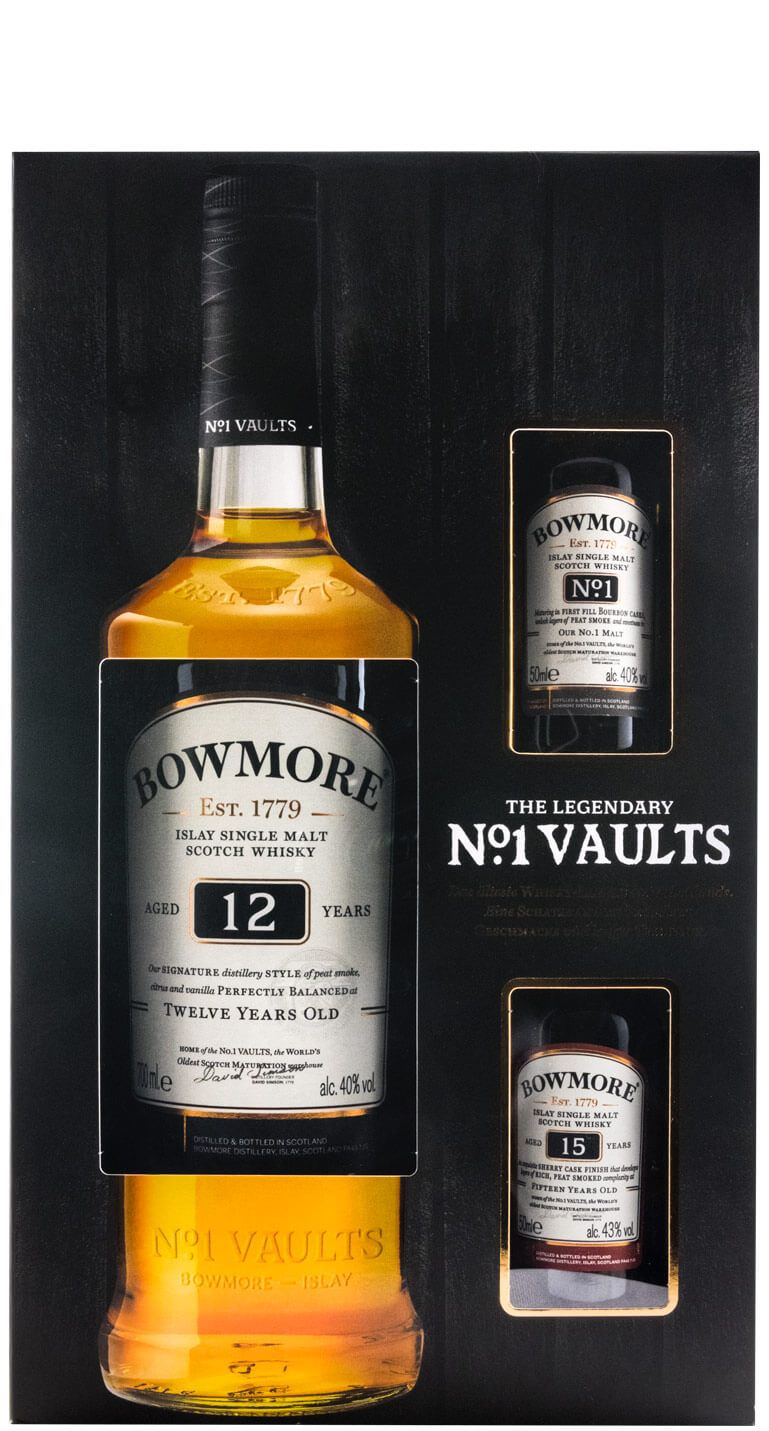 Bowmore Legendary N.º 1 12 years w/ 2 Miniatures