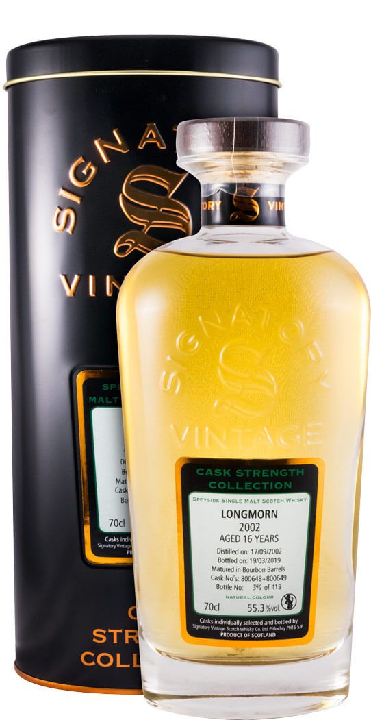 2002 Signatory Vintage Longmorn Cask Strength 16 anos