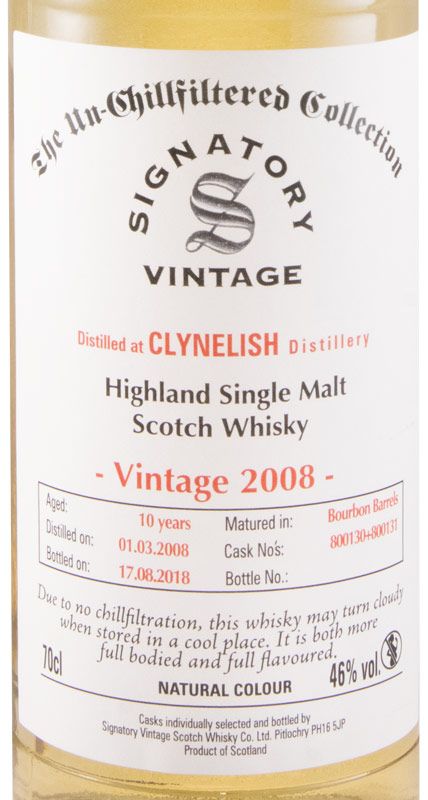 2008 Signatory Vintage Clynelish