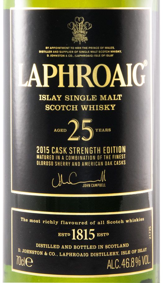 Laphroaig 2015 Cask Strength Edition 25 anos
