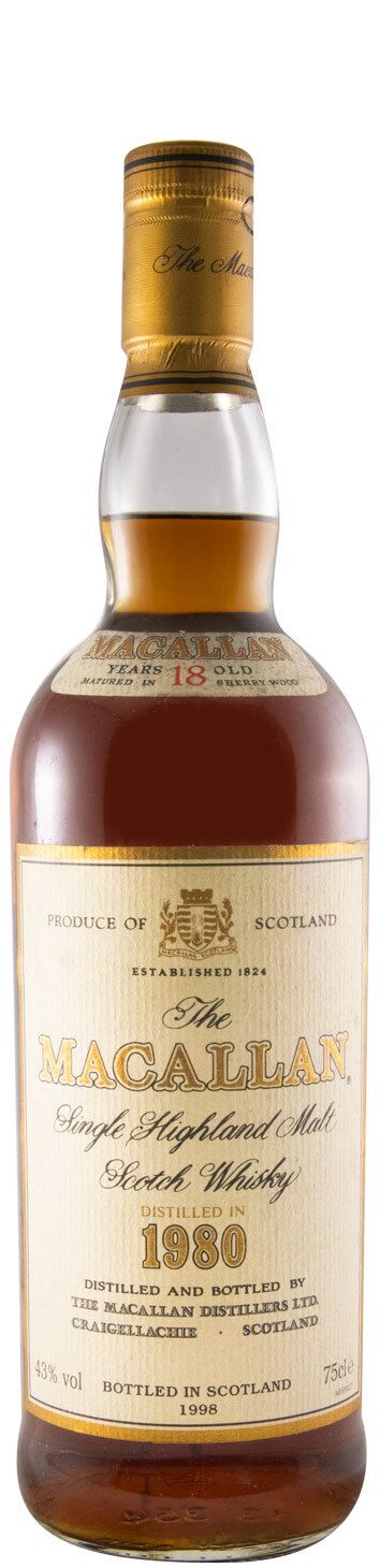 1980 Macallan 18 anos (engarrafado em 1998) 75cl