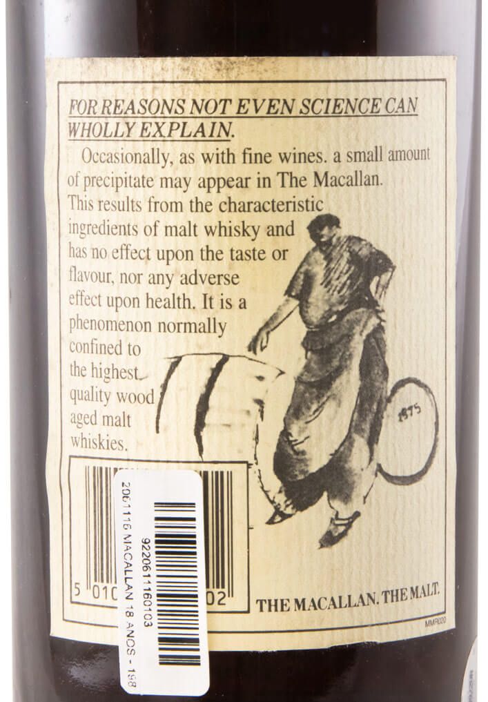 1980 Macallan 18 anos (engarrafado em 1998) 75cl