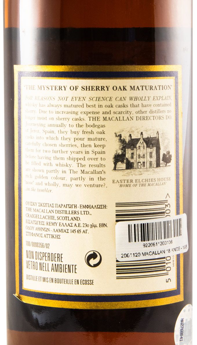1986 Macallan 18 years