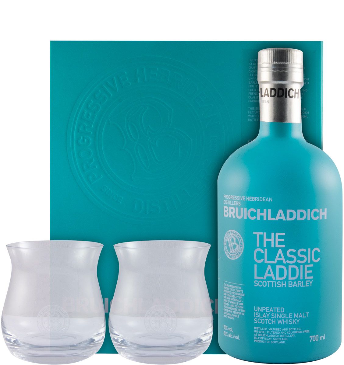 Bruichladdich Scottish Barley The Classic Laddie c/2 Copos