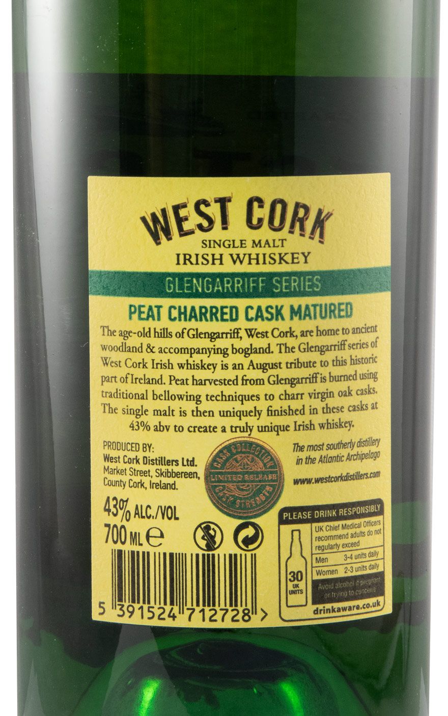 West Cork Glengarriff Series Peat Charred Cask Single Malt