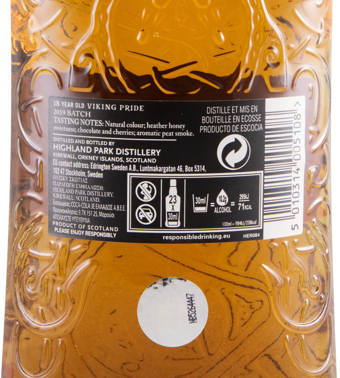 Highland Park Viking Pride Batch 18 anos (engarrafado em 2019)
