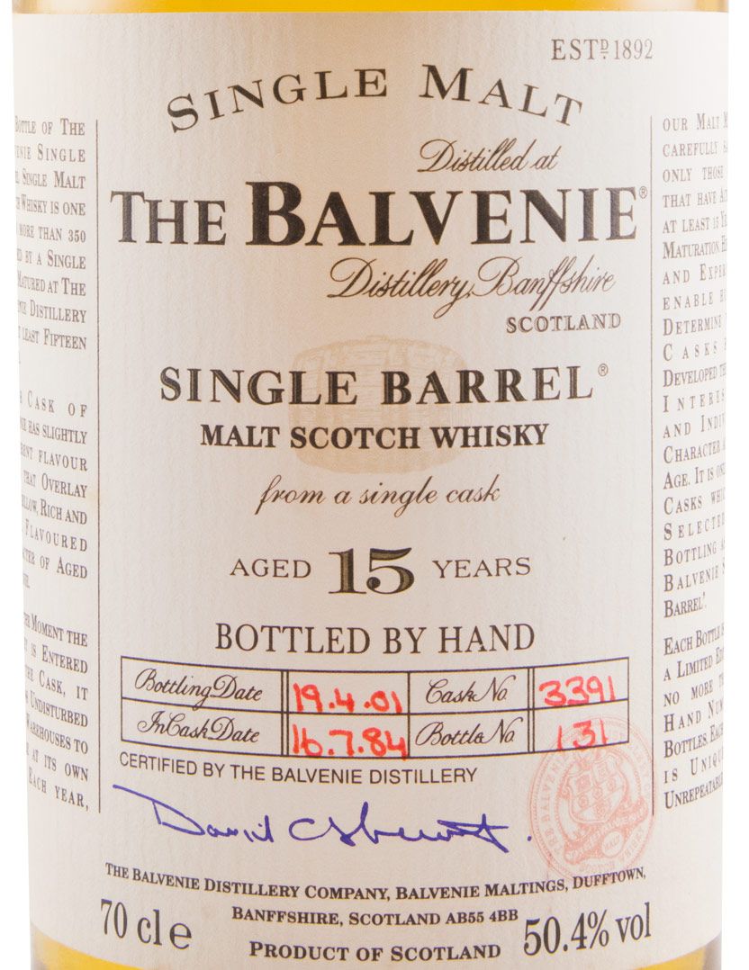 Balvenie Single Barrel Cask N.º 3391 15 anos