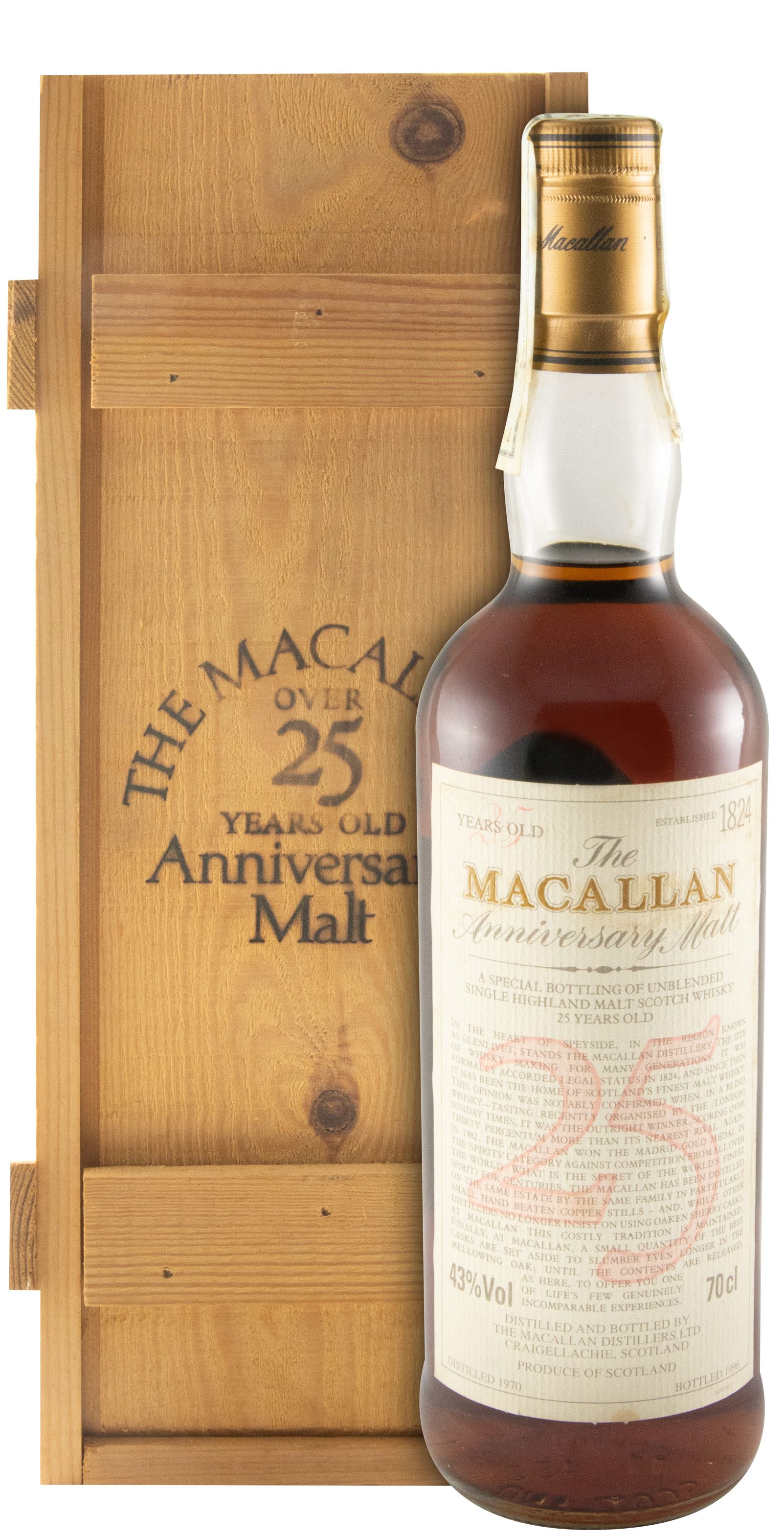 Macallan 25th Anniversary 25 anos (caixa de madeira)