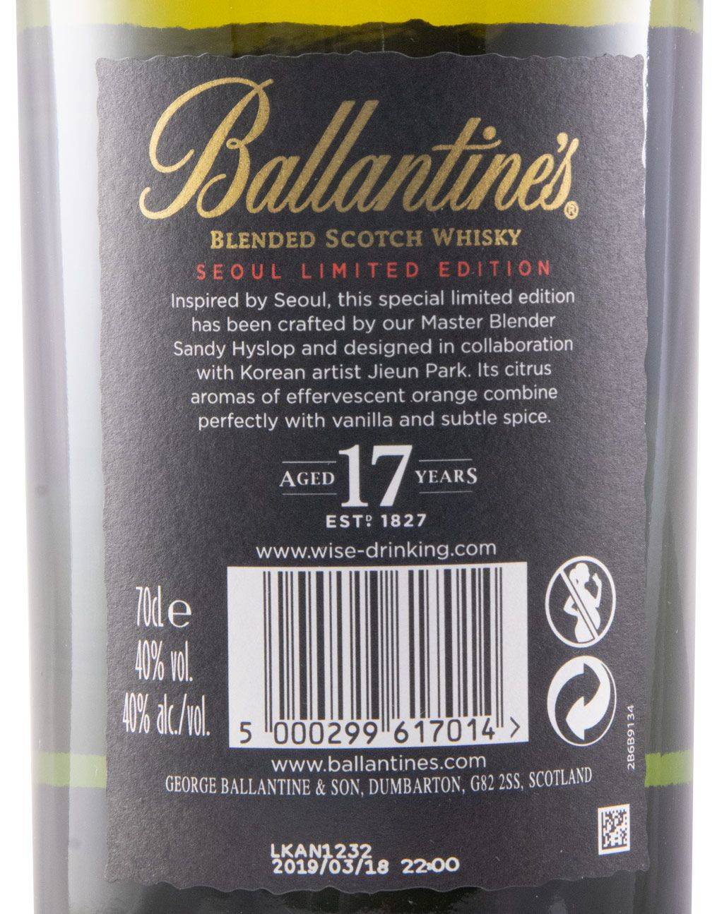 Ballantine's Seoul Edição Limitada 17 anos