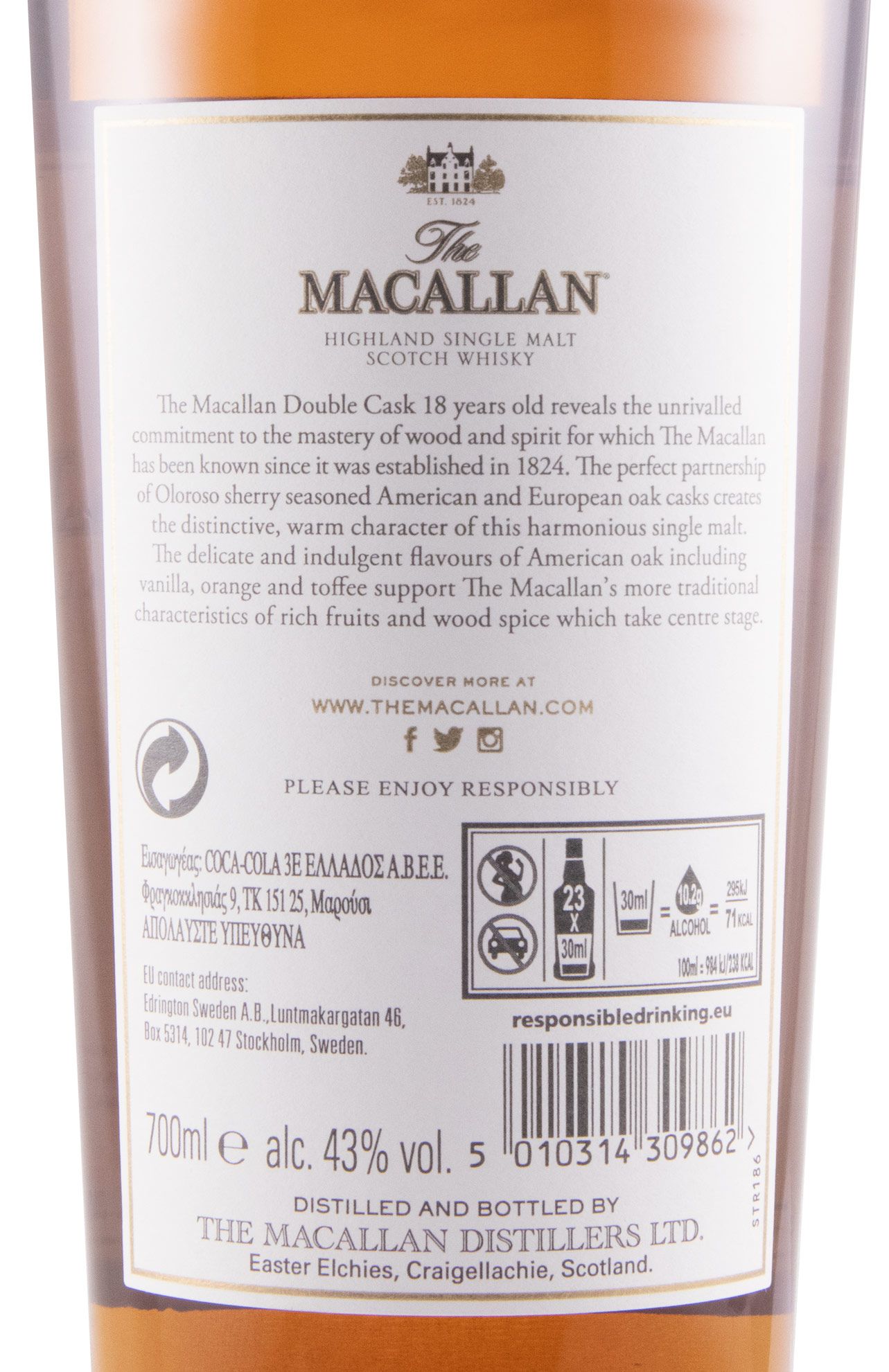 Macallan Double Cask 2022 Release 18 anos