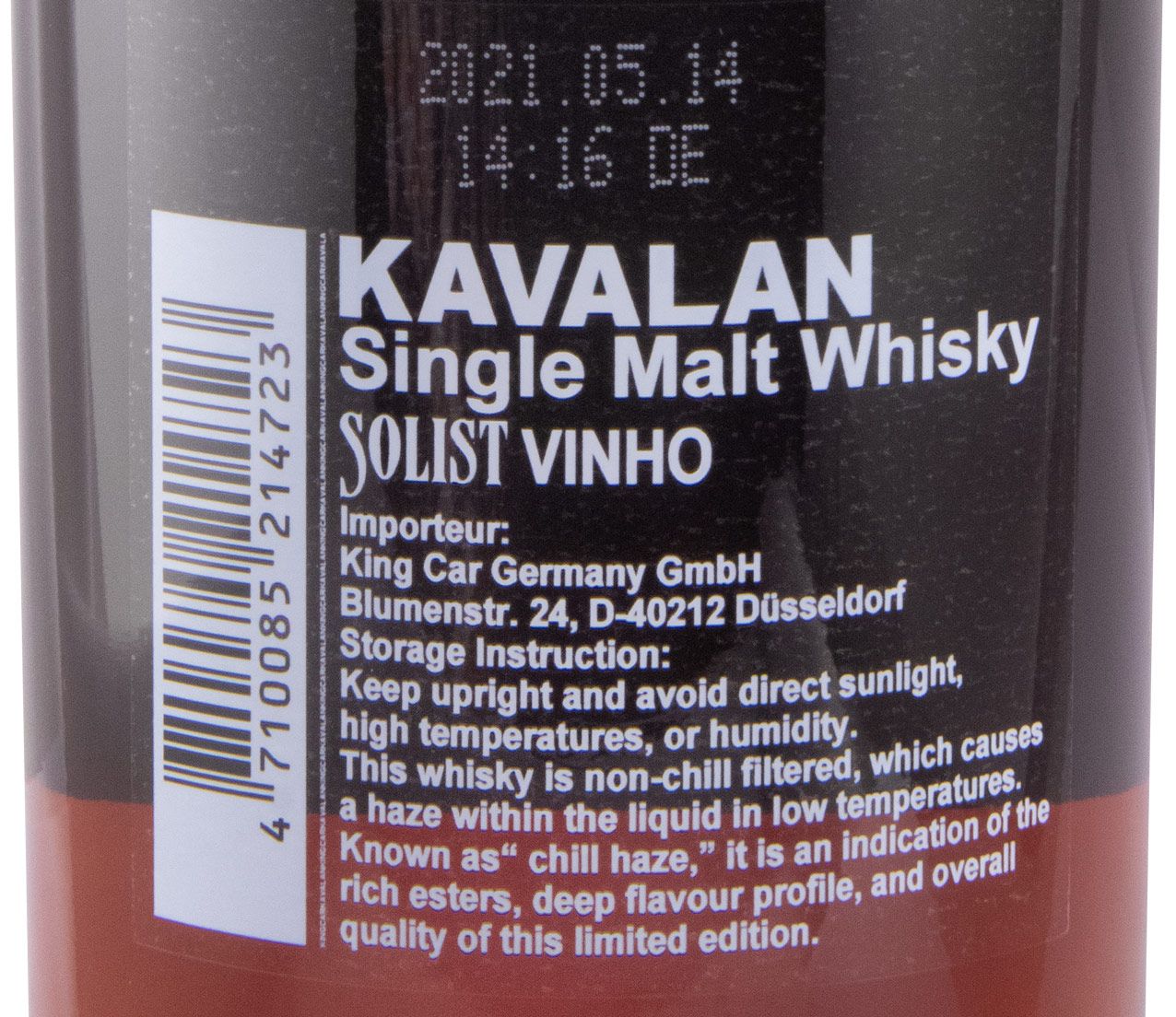 Kavalan Solist Vinho Barrique Cask Strength 54.8%