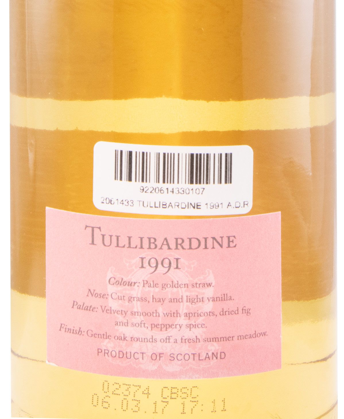 1991 A.D. Rattray Cask Colletion Tullibardine Cask Strength 25 anos